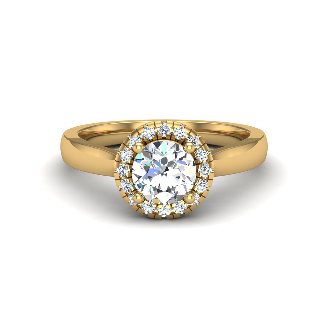 Gia Halo Engagement Ring